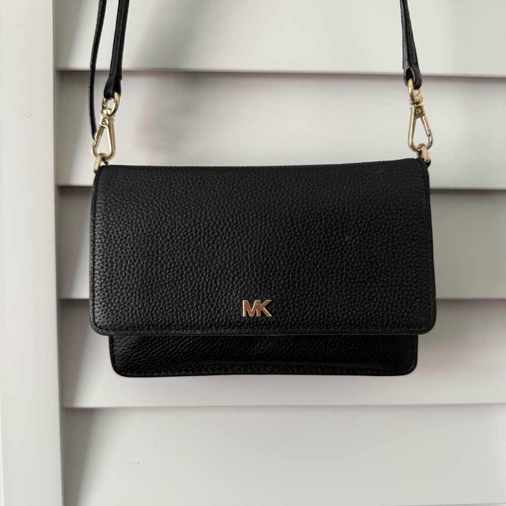 Michael Kors Pebbled Black Crossbody Bag